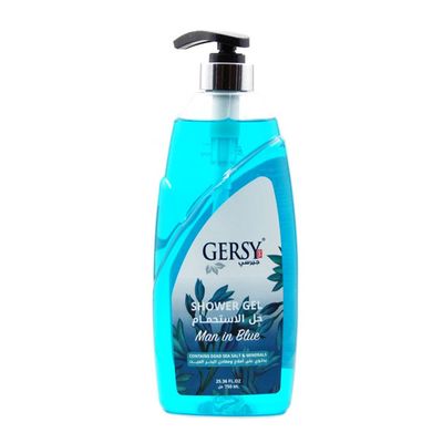 Gersy Shower Gel Man In Blue with Dead Sea Salt & Minerals - 750ml