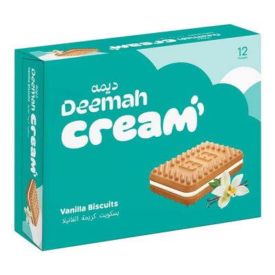 ديمه بسكويت بكريمة الفانيليا كرتون 27  جرام × 12