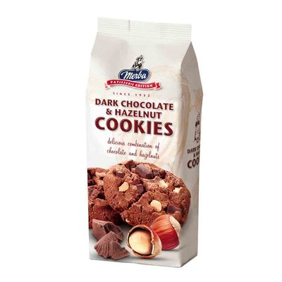 Merba Cookies Patisserie Dark Chocolate And Hazelnut 200 G