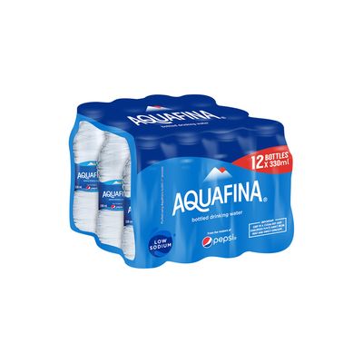 Aquafina Bottled Drinking Water Low Sodium 330 ML × 12