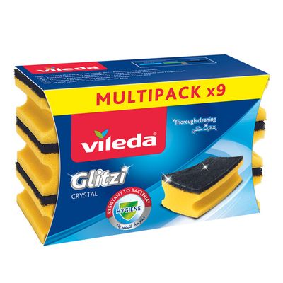 Vileda Cleaning Sponge Glitzi With Crystal 9 Pieces