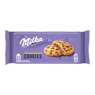Milka Cookies Sensations With Chocolate Imported 156 G