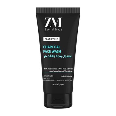 Zain & Meza Charcoal Facial Wash with Niacinamide and Aloe Vera - 150ml