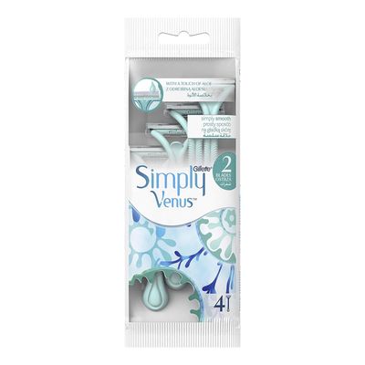 جيليت ماكينة حلاقة فينوس بخلاصة الصبار 4 حبات