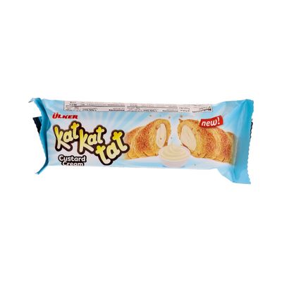 Ulker Puff Pastry Kat Kat Tat Custard Cream 24 G