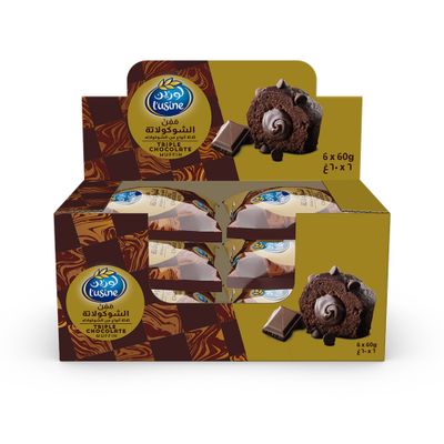 Lusine Muffins Tripple Chocolate Box 60 G × 6