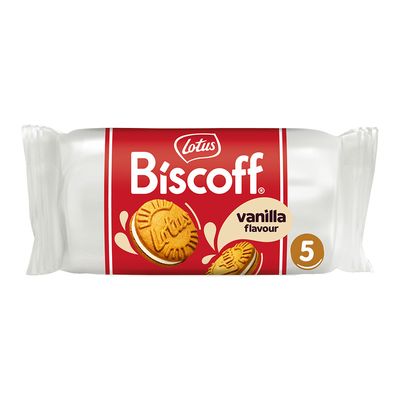 Lotus Biscoff Biscuits Sandwich With Vanilla Cream 5 Pieces