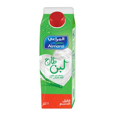 المراعي لبن قليل الدسم 1 لتر
