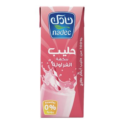 Nadec Milk With Strawberry Flavor - 185ml