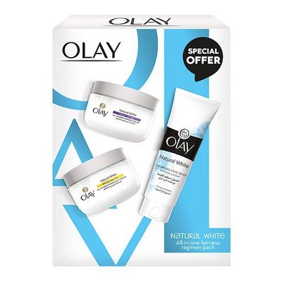 Olay Skin Cream Natural White Day & Night +Cleansing Face Wash