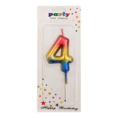 Wavy Blue Yellow Pink Wax Numbers Assorted 