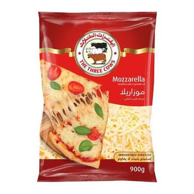البقرات الثلاث جبن موزاريلا مبشورة 900 جرام