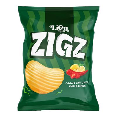 Lion Zigz Chips Chili & Lemon Flavor - 55g