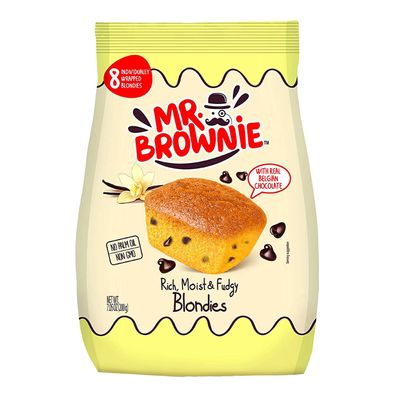 Mr. Brownie Blondies Belgian Chocolate Brownies Cake (Imported) - 8pcs - 200g 