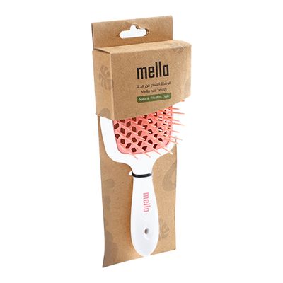 Mella Detangling Hair Brush - Pink & White