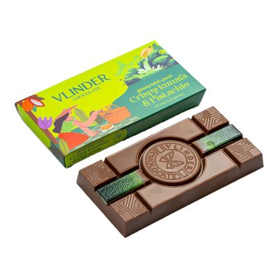 Vlinder Chocolate Bar Crispy Kunafa & Pistachio 240 G