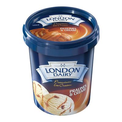 لندن ديري آيس كريم برالين وكريم 500 مل
