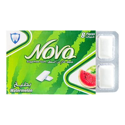 Nova Gum Watermelon Sugar Free 8 Pieces