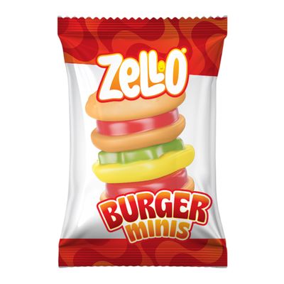 Zello Jelly Candy Burger Minis - 12g