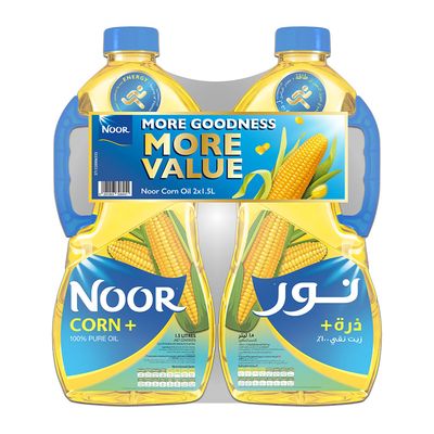 نور زيت ذرة - 1.5 لتر × 2