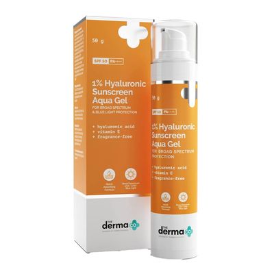  The Derma Co 1% Hyaluronic Sunscreen Aqua Gel SPF 50 PA++++ - 50g