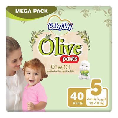 Baby Joy Diapers Pants Olive Oil Size 5 40 Pieces