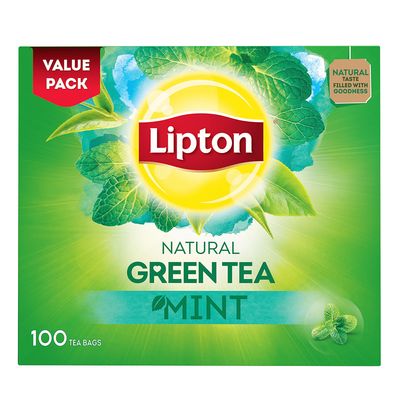 ليبتون شاي أخضر بالنعناع 100 كيس