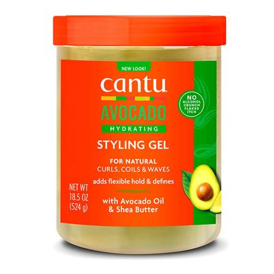 Cantu Hydrating Styling Gel For Natural Curls With Avocado Oil And Shea Butter - 524g
