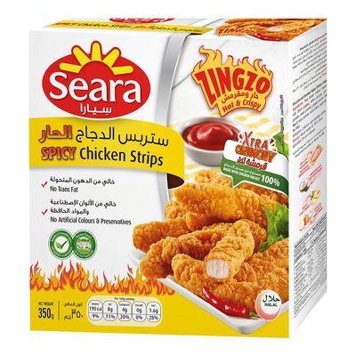 سيارا ستربس الدجاج حار خالي من المواد الحافظة 350 جرام