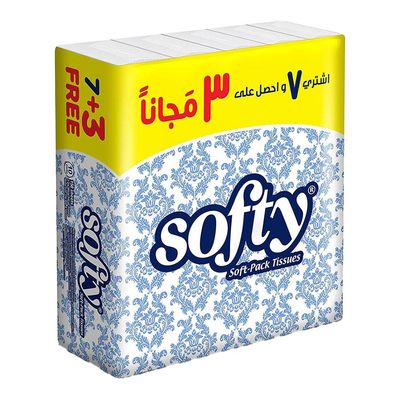 سوفتي مناديل وجه 150 منديل 7+3 مجانا
