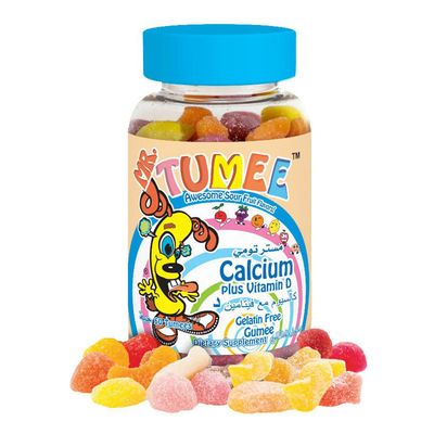 Mr.Tumee Dietary Supplement Calcium With Vitamin D Gelatine Free 60 Pieces