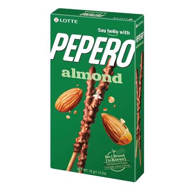 لوتي بيبرو أعواد بسكويت باللوز والشوكولاتة (مستورد) -  32 جرام