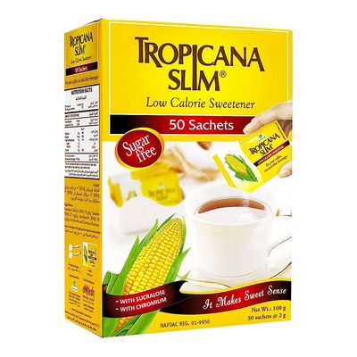 Tropicana Slim Sweetener Low Calorie Sugar Free 50 Pieces
