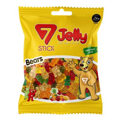 7 Stick Candy Jelly Teddy Bear 120 G