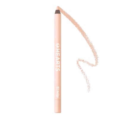 Hearts Waterproof Eyeliner Pencil Beige 02 - 1.2g